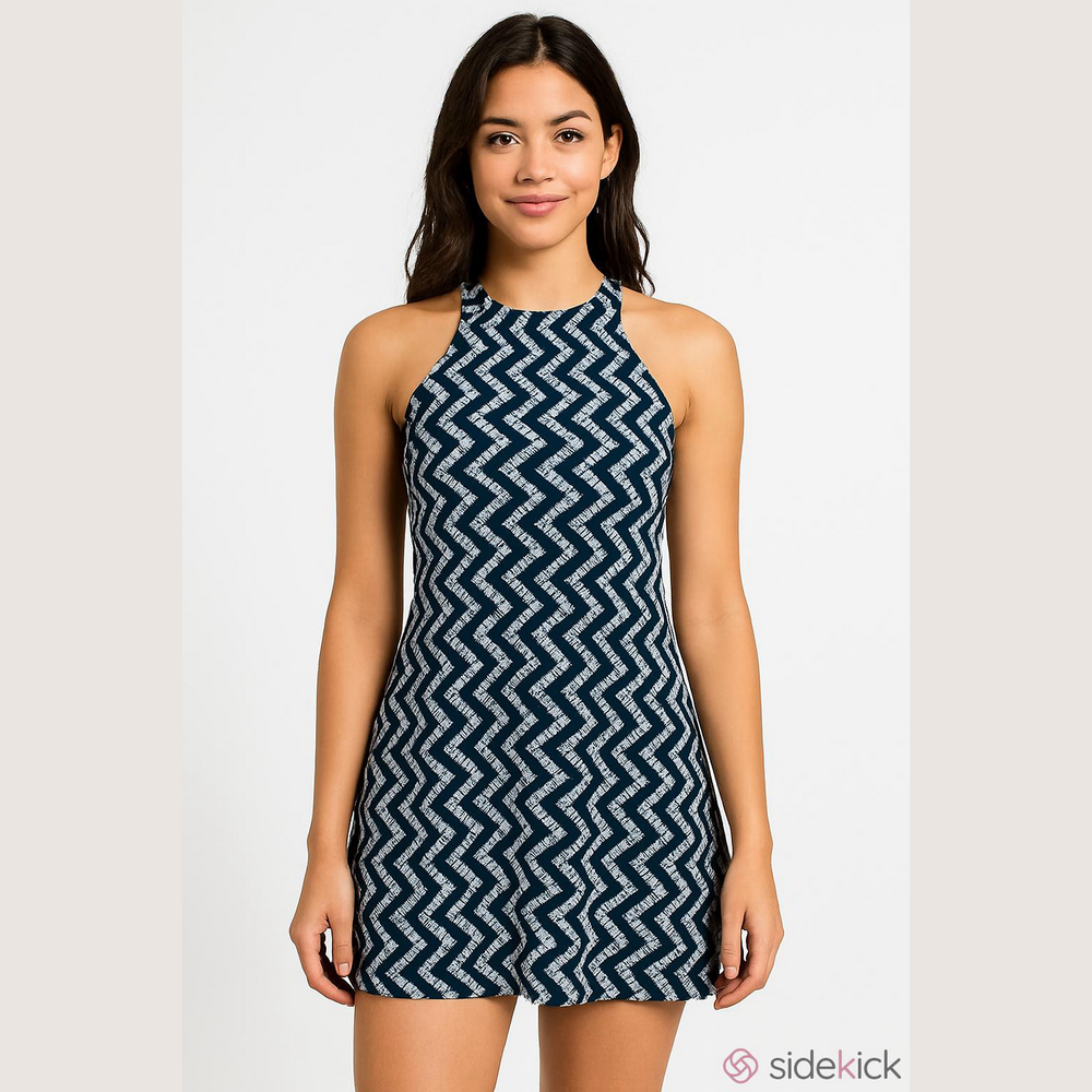 Candie's Black Silver and White Patterned Dress SKU1289